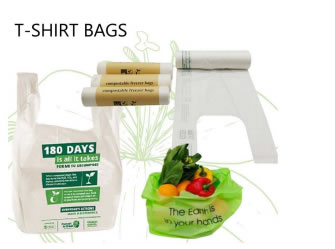 Compostable T-shirt Shopping Bags